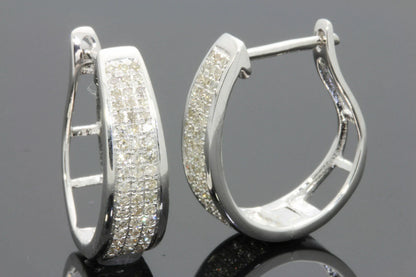 Hoop Huggie Stud Earrings