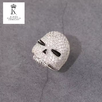 Skeleton Head Iced Out Ring