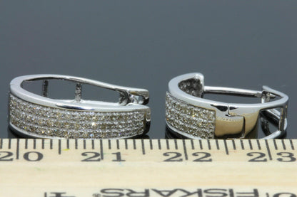 Hoop Huggie Stud Earrings