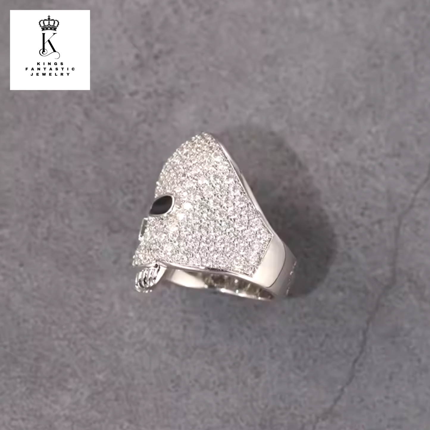 Skeleton Head Iced Out Ring