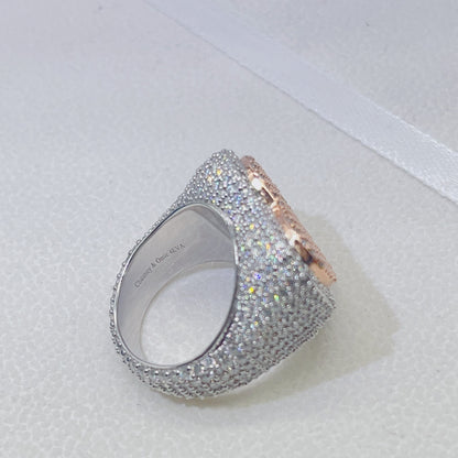 Two Tone Iced out Ring