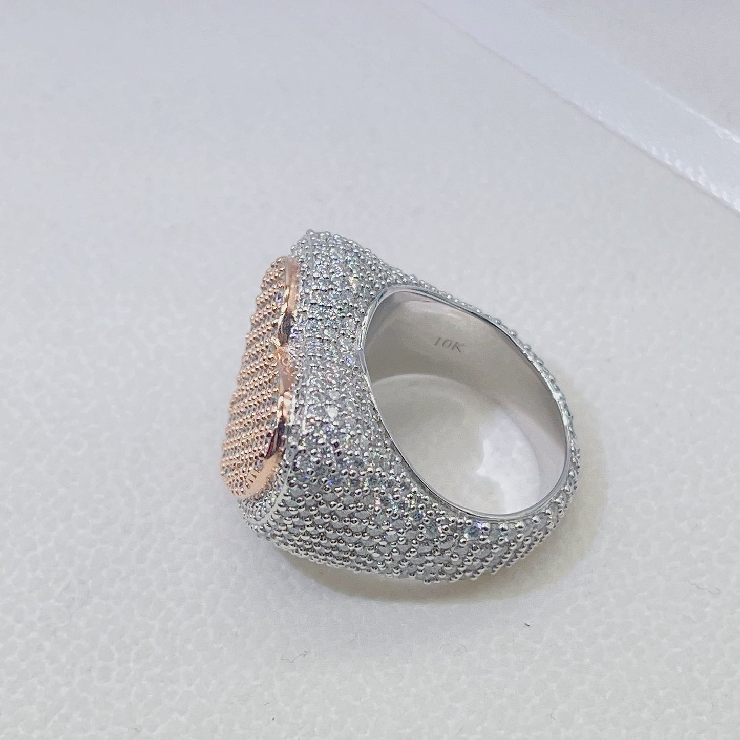 Two Tone Iced out Ring