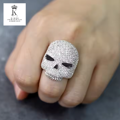 Skeleton Head Iced Out Ring