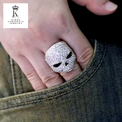 Skeleton Head Iced Out Ring