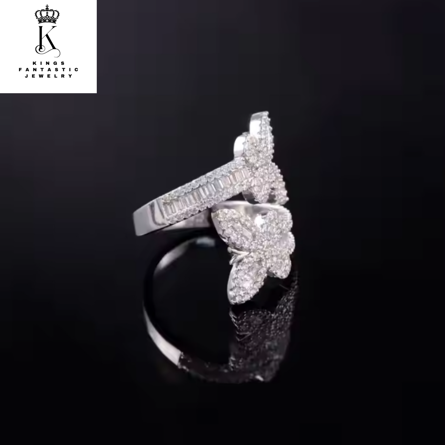 Butterfly Iced Out Ring