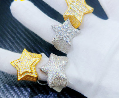 Iced out Star Ring