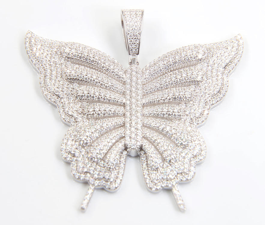 Iced out Butterfly Pendant