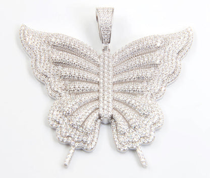 Iced out Butterfly Pendant