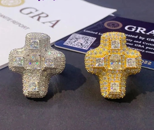 Iced out Cross Ring