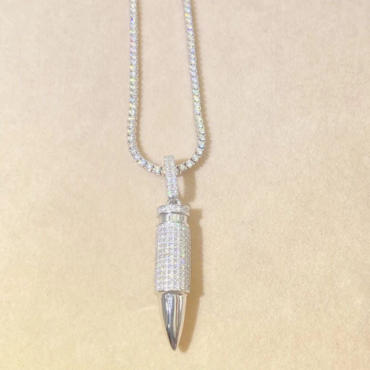 Iced out Bullet Pendant