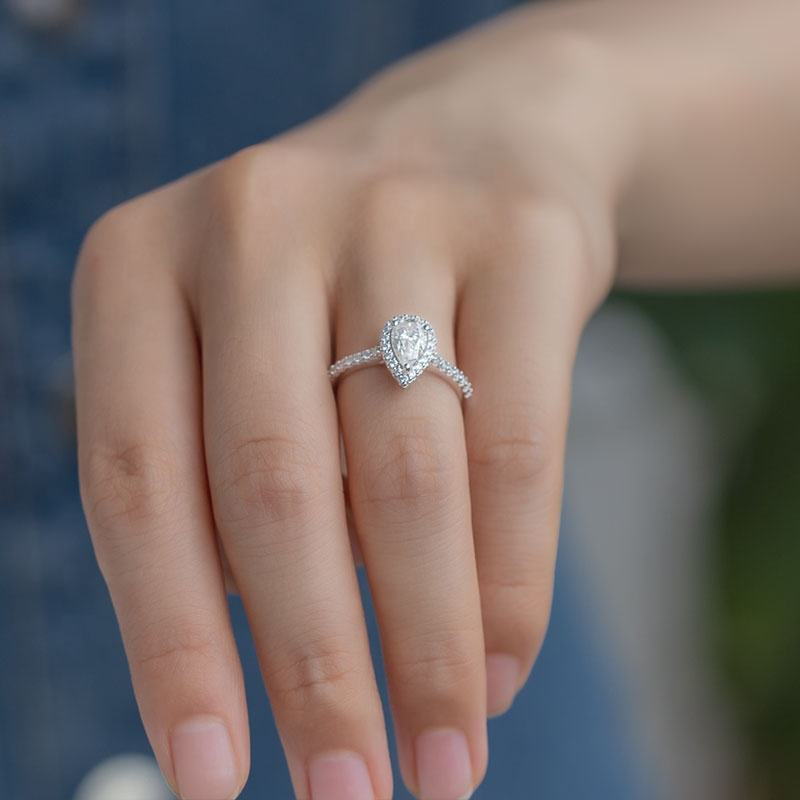 Pear Cut Bridal Wedding Engagement Jewelry Set