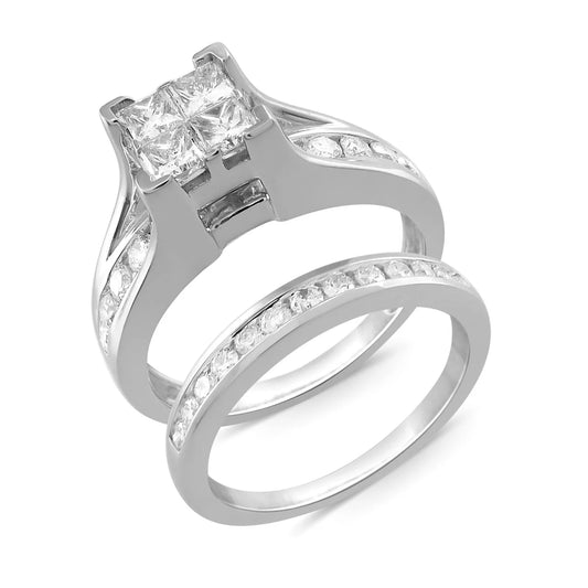 Engagement Wedding Band Ring Set