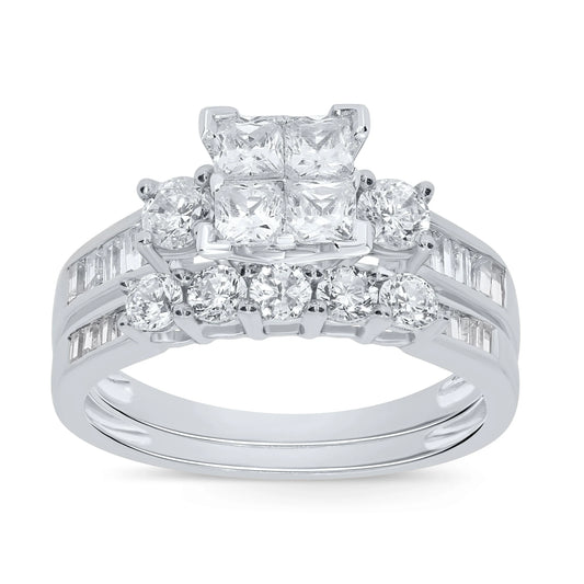 Engagement Wedding Band Ring Set