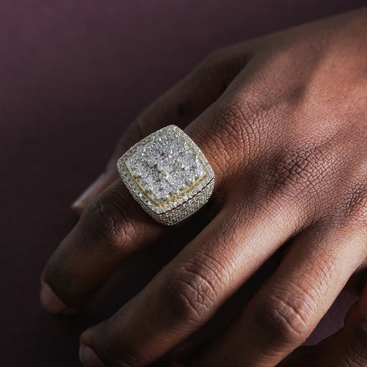Square Iced out Ring