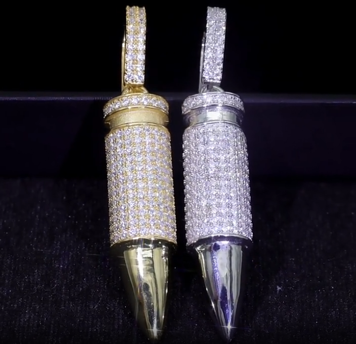 Iced out Bullet Pendant