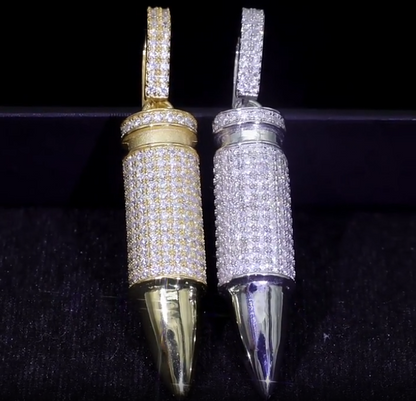 Iced out Bullet Pendant