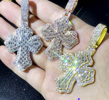 Iced Out Cross Pendant