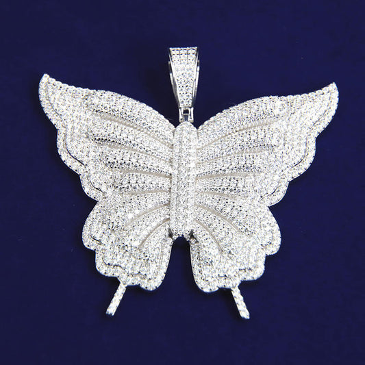 Iced out Butterfly Pendant