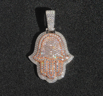 Two Tone Hamsa Pendant