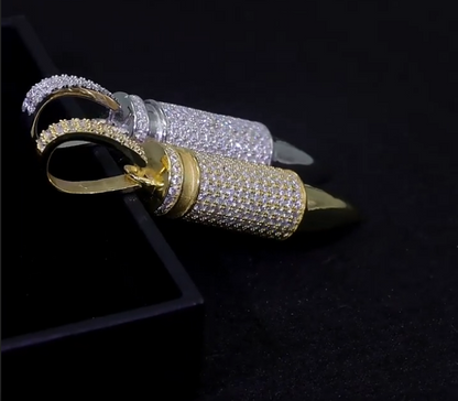 Iced out Bullet Pendant