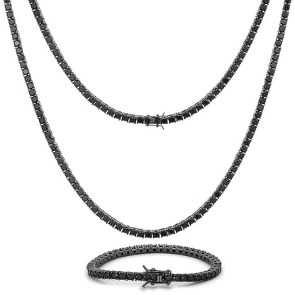 Black Tennis Chain Necklace/Bracelet