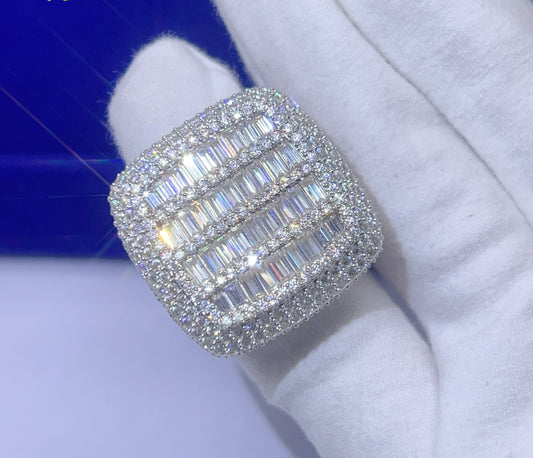 Baguette Square Shape Iced out Ring