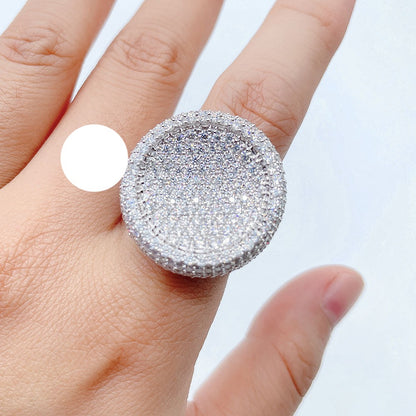Round Shape Iced out Ring