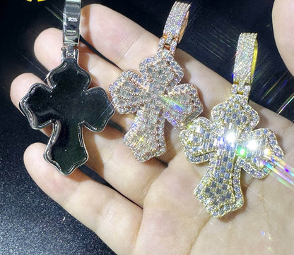 Iced Out Cross Pendant