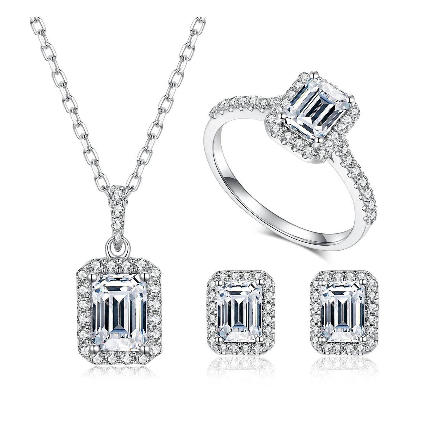 Bridal Wedding Engagement Jewelry Set