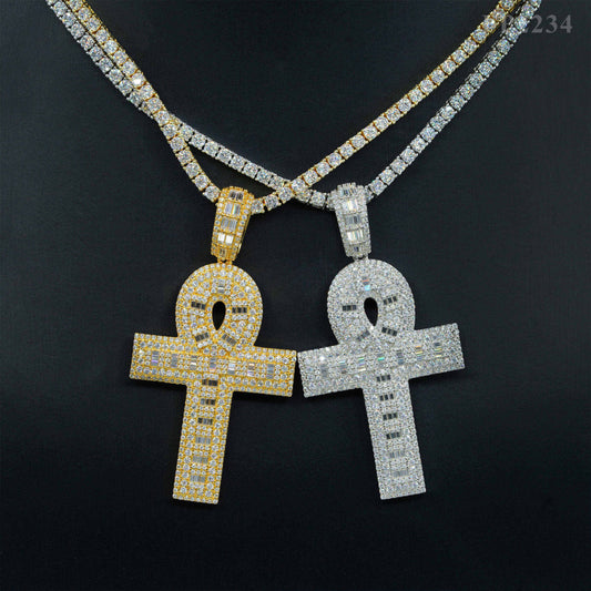 Iced Out Cross Pendant