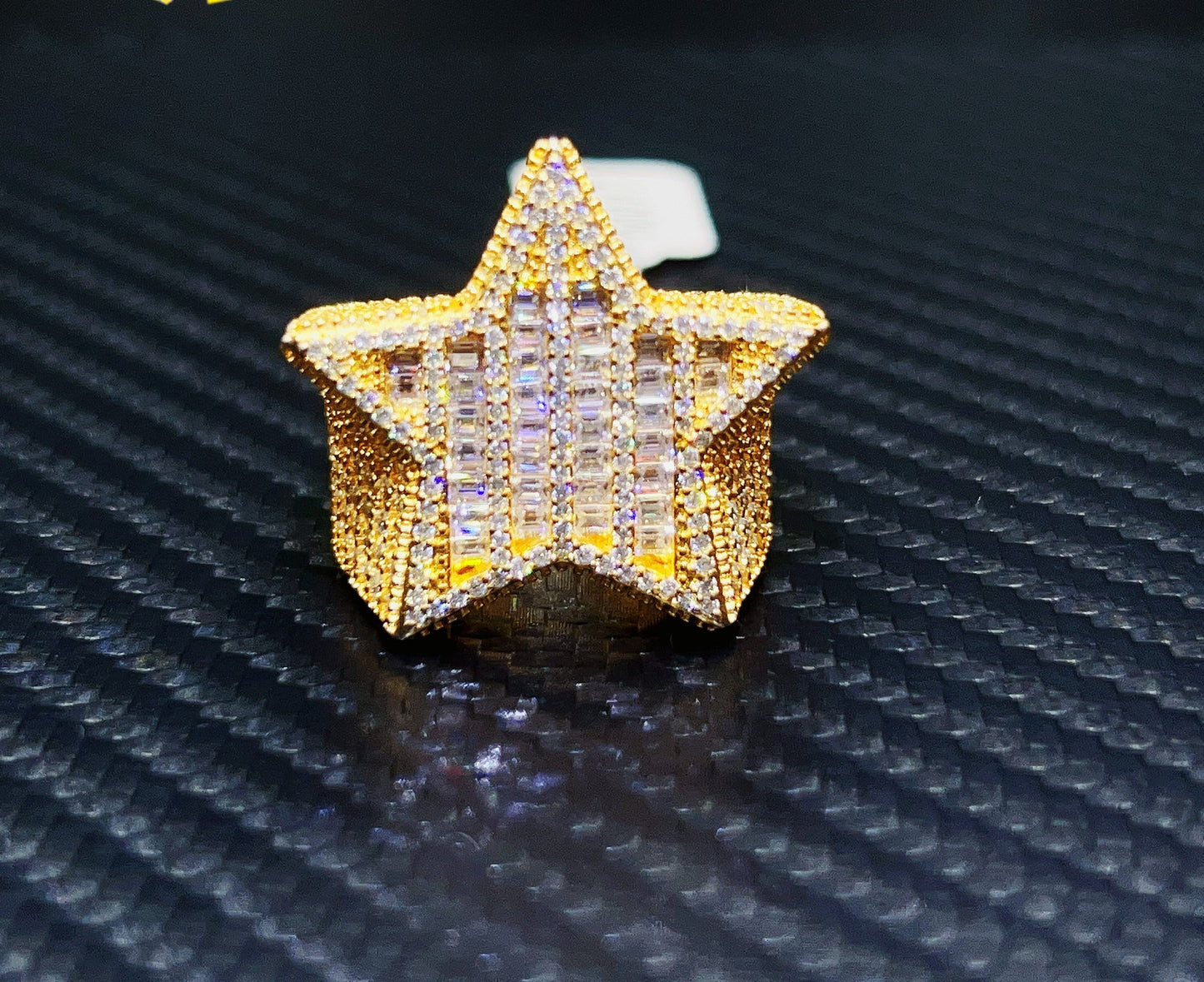 Iced out Star Ring