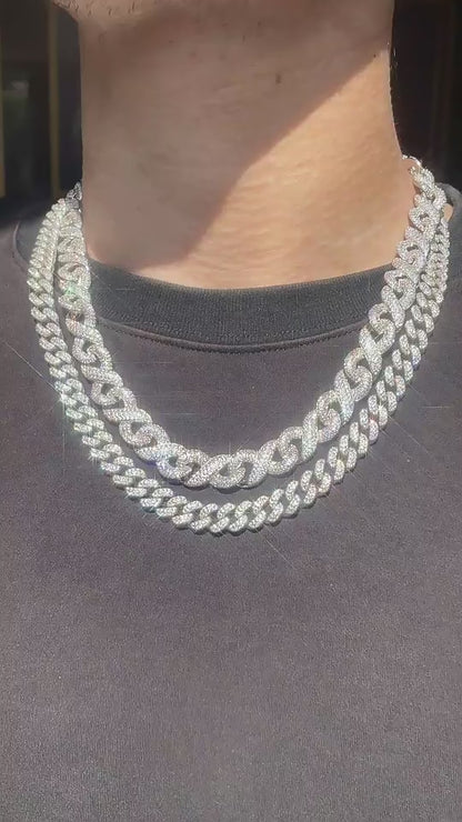 Iced Out Cuban Chain Necklace/Bracelet