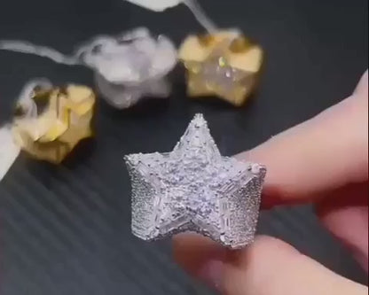 Iced out Star Ring