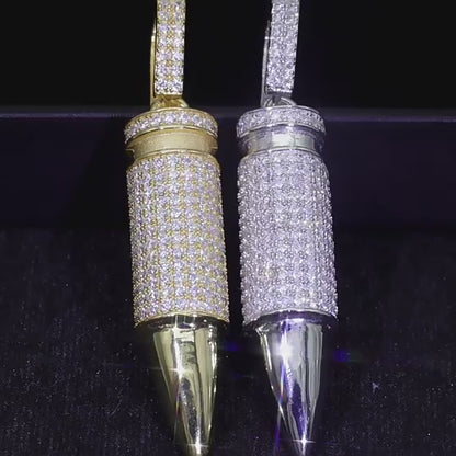 Iced out Bullet Pendant