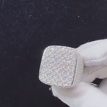 Square Shape Iced out Ring
