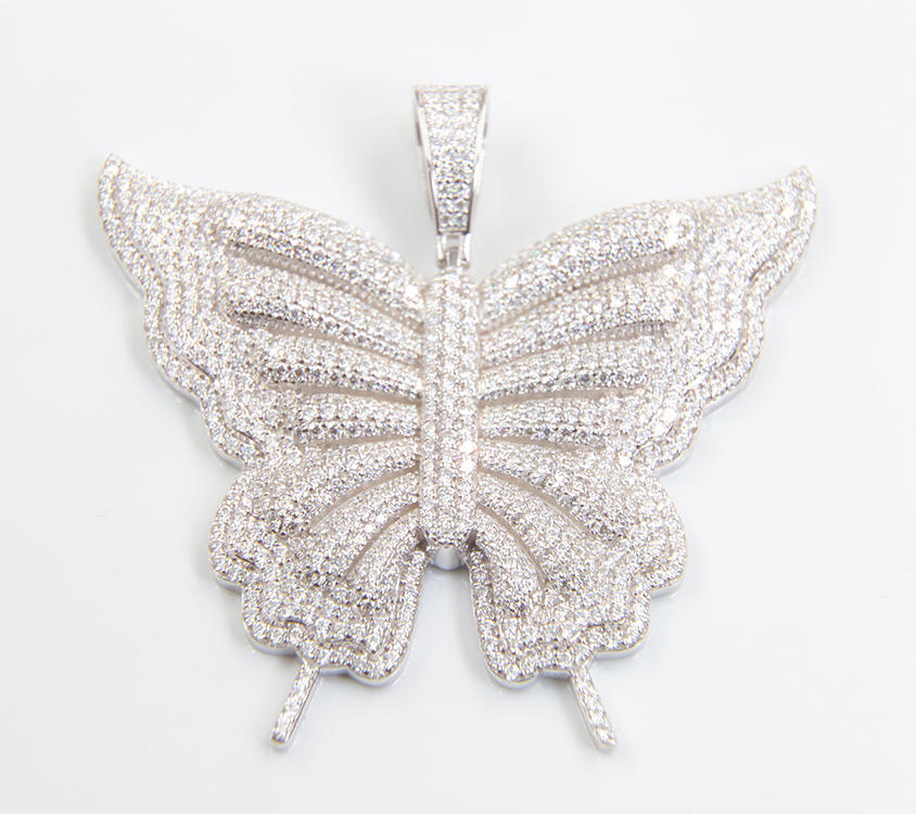 Iced out Butterfly Pendant