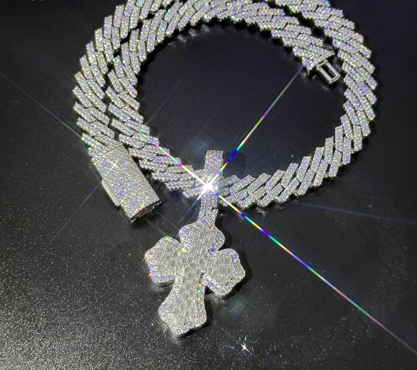 Iced Out Cross Pendant