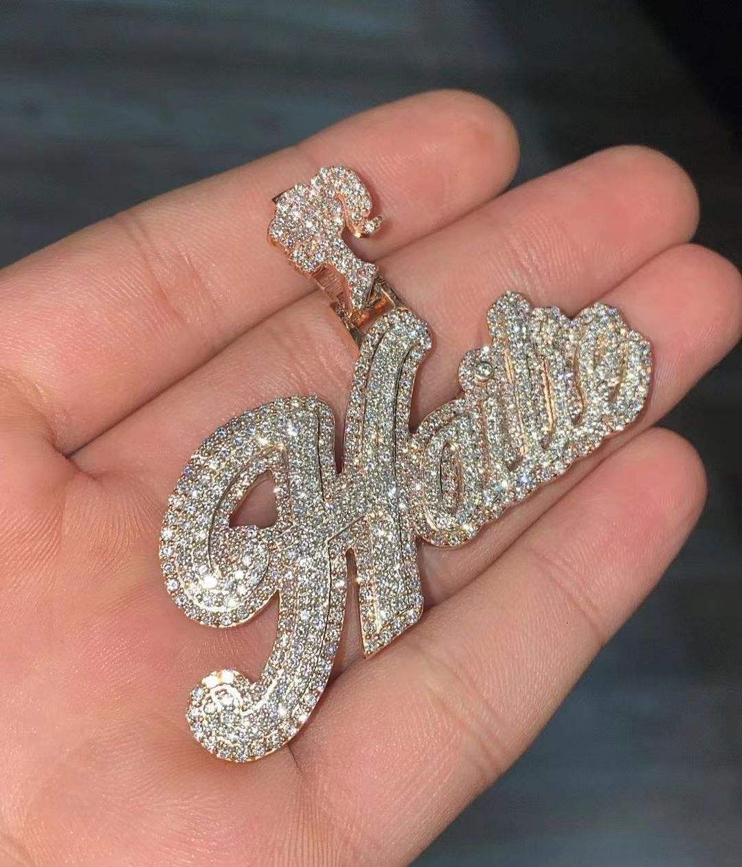 Custom Iced Out Letter Pendant