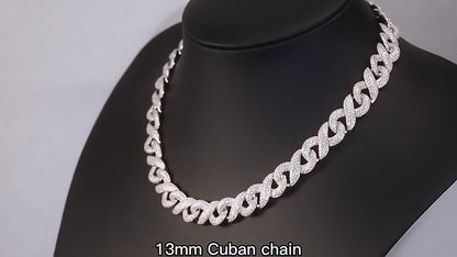 Iced Out Cuban Chain Necklace/Bracelet