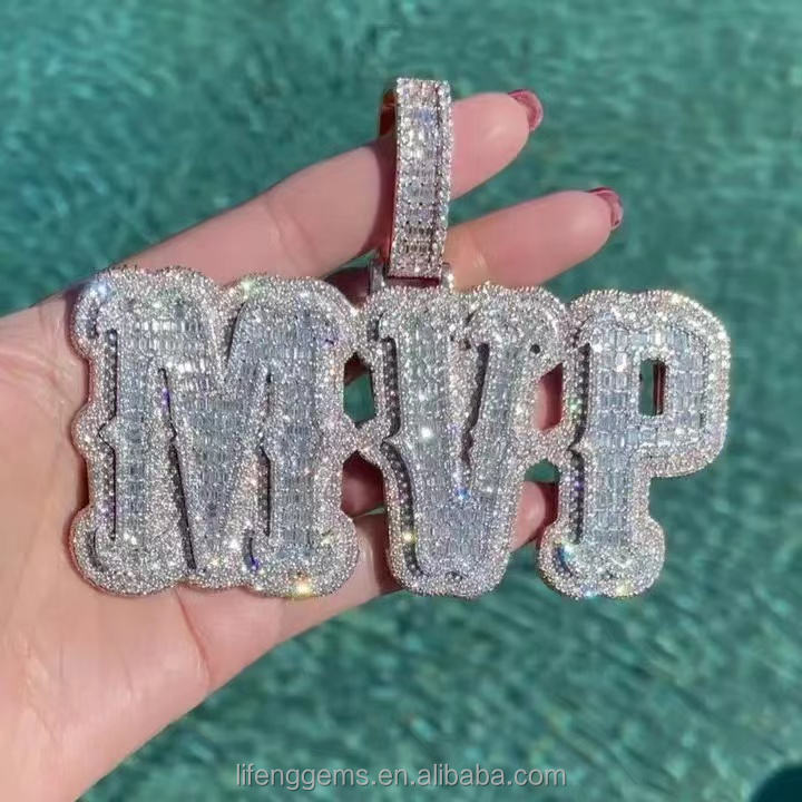 Custom Iced Out Letter Pendant