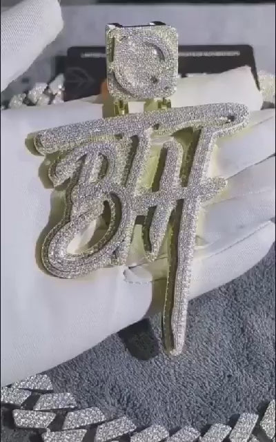 Custom Iced out Letter Pendant