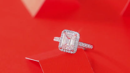 Baguette Cut Wedding Engagement Adjustable Ring