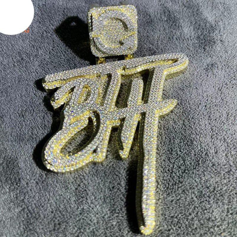 Custom Iced out Letter Pendant