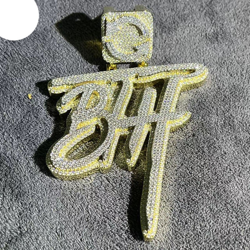 Custom Iced out Letter Pendant